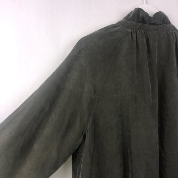 1. State Olive Green Silky Soft Bomber Jacket Size Large - Picture 15 of 15